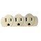 Projex Plug Adapter, Outlet Tap, 1-15P, White FA-351B/15PRJ - alternate 1